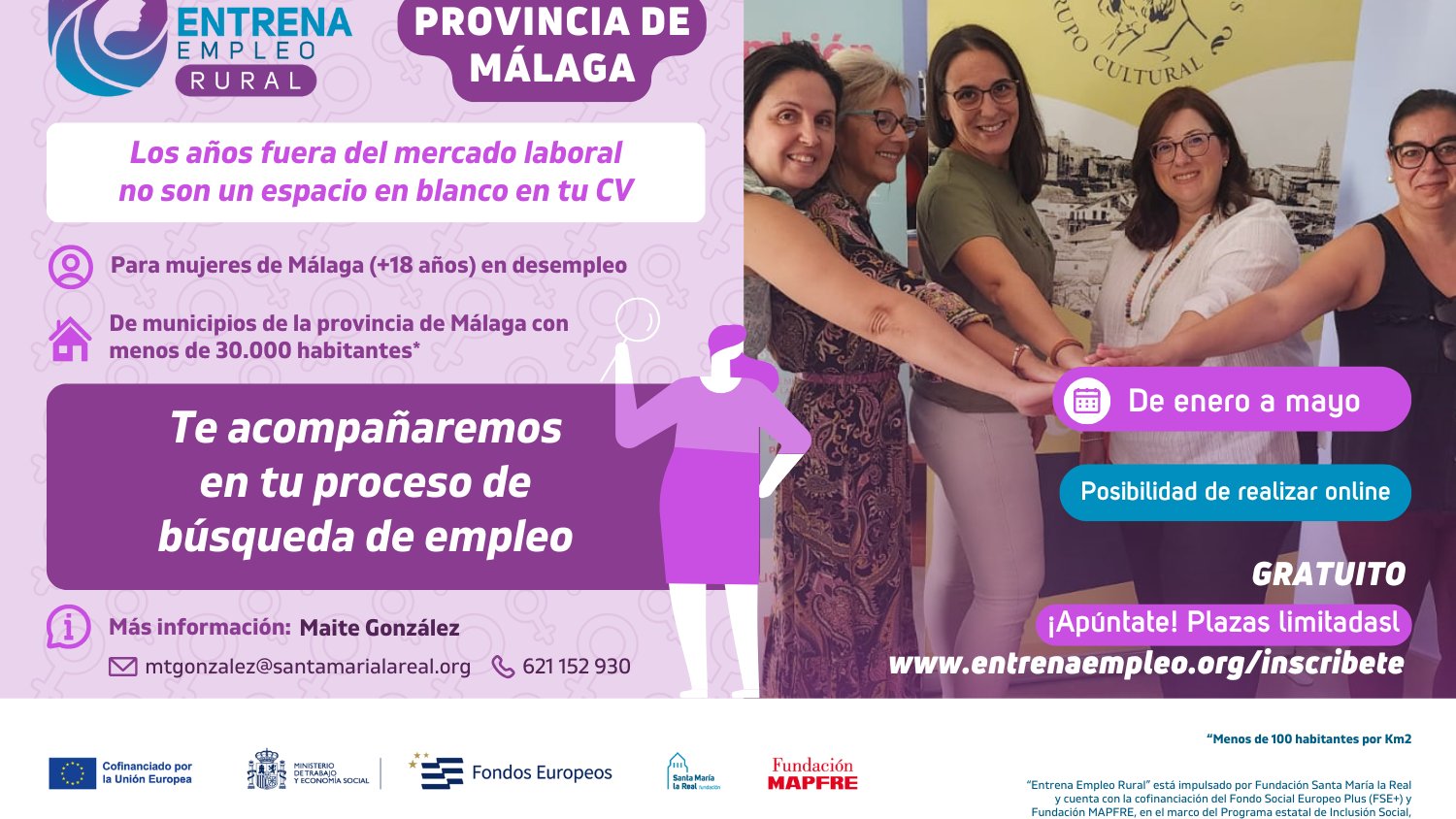 La Diputación colabora nuevamente con la iniciativa 'Entrena Empleo Rural' destinada a mujeres rurales en desempleo