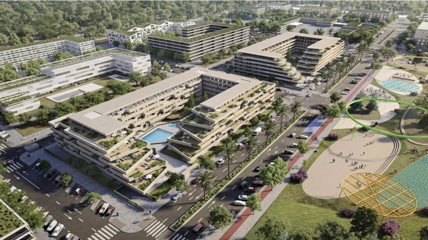 Adjudicada en Málaga la transmisión de siete parcelas municipales en el Cortijo Merino para construir 562 viviendas protegidas