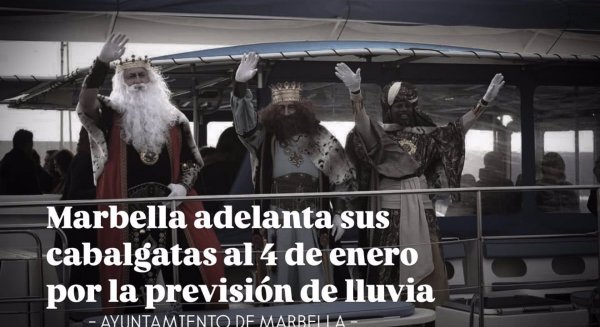 Varias localidades malagueñas adelantan la cabalgata de Reyes al sábado 4 de enero por la previsión metereológica