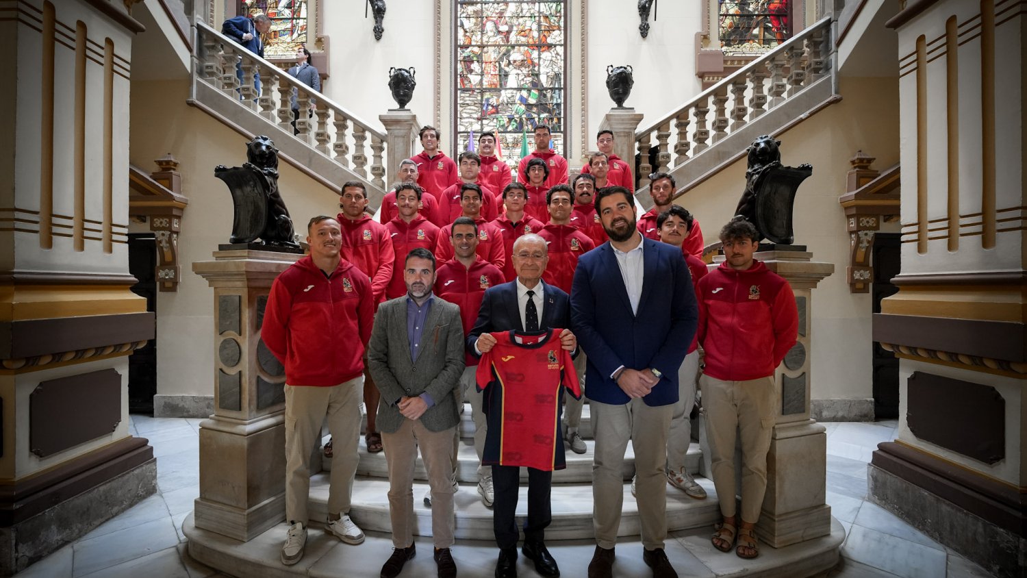 El Ayuntamiento de Málaga recibe a la Selección Nacional de Rugby Seven