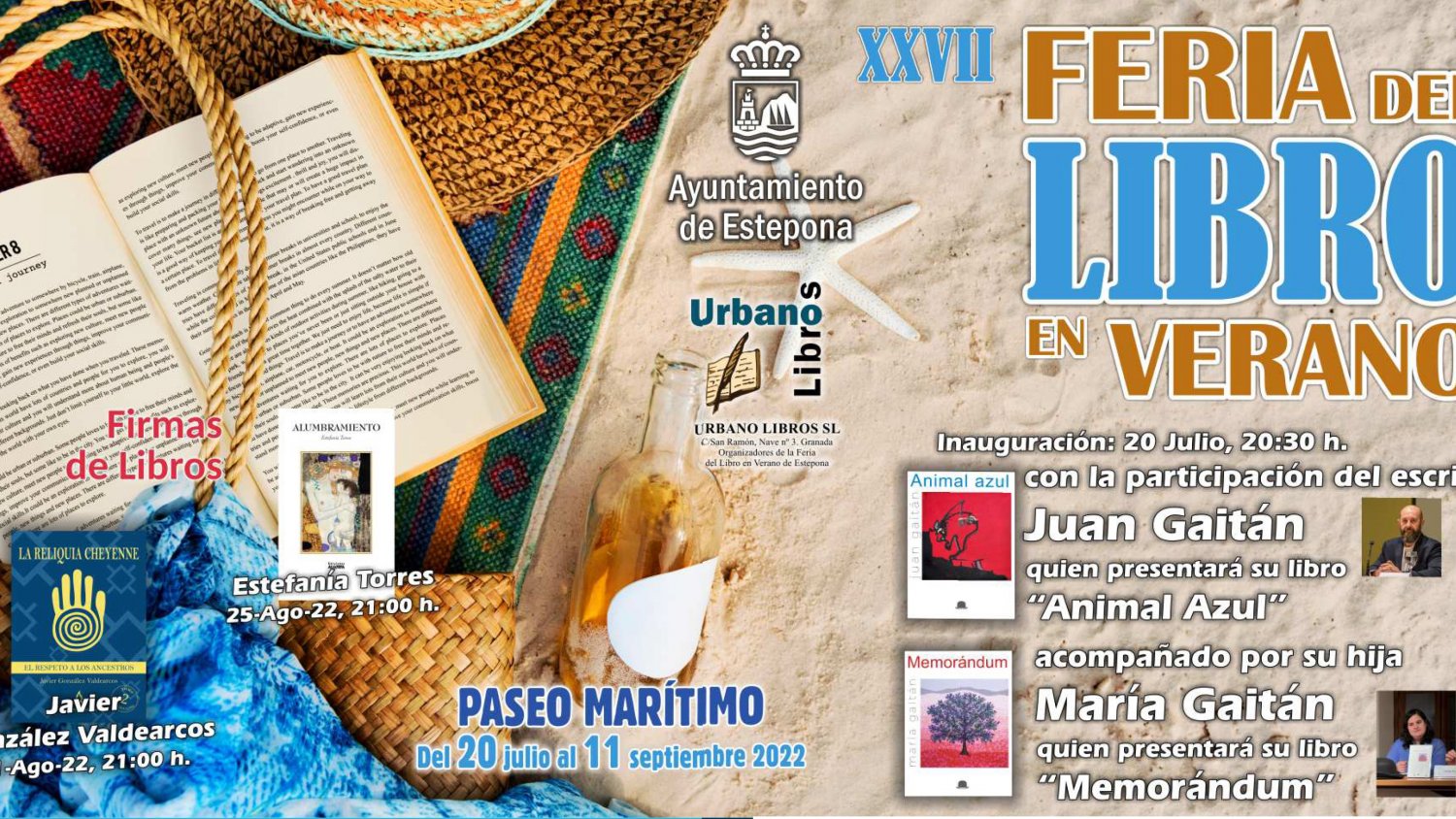 El paseo marítimo de Estepona se convierte en el epicentro de la literatura con la XXVII Feria del Libro