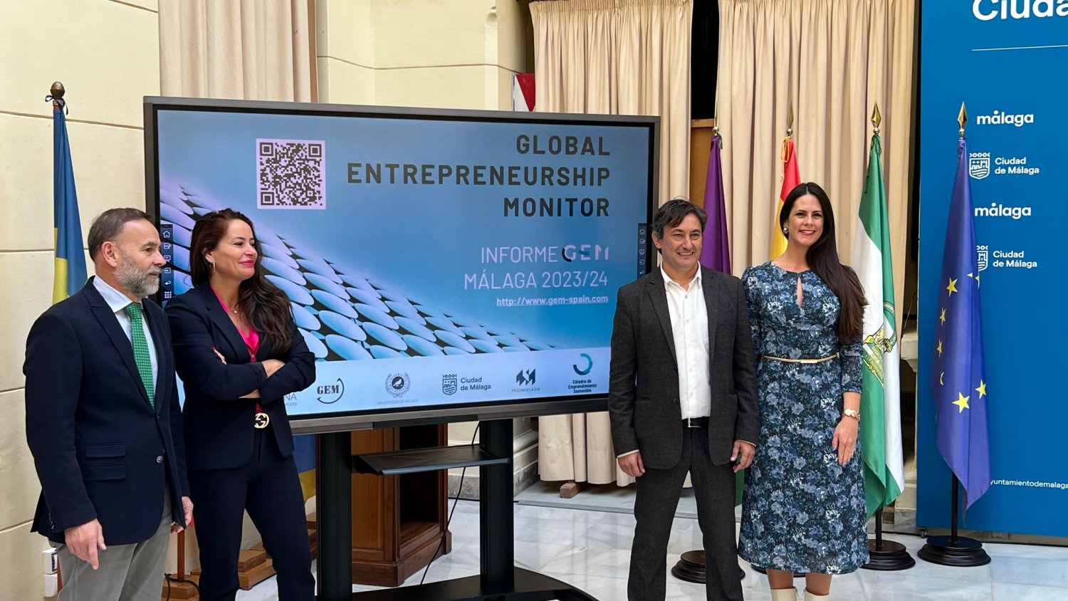 Málaga registra una tasa emprendedora del 8,2% situándose por encima de la media nacional y regional