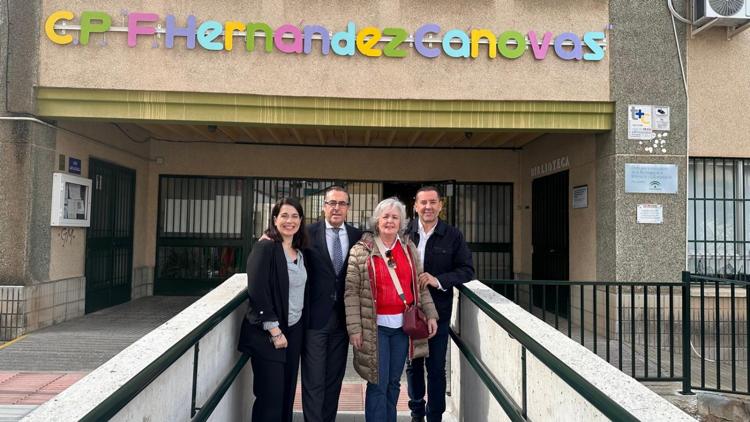 Educación mejora la accesibilidad del CEIP Hernández Cánovas de Málaga con una inversión de 253.000 euros