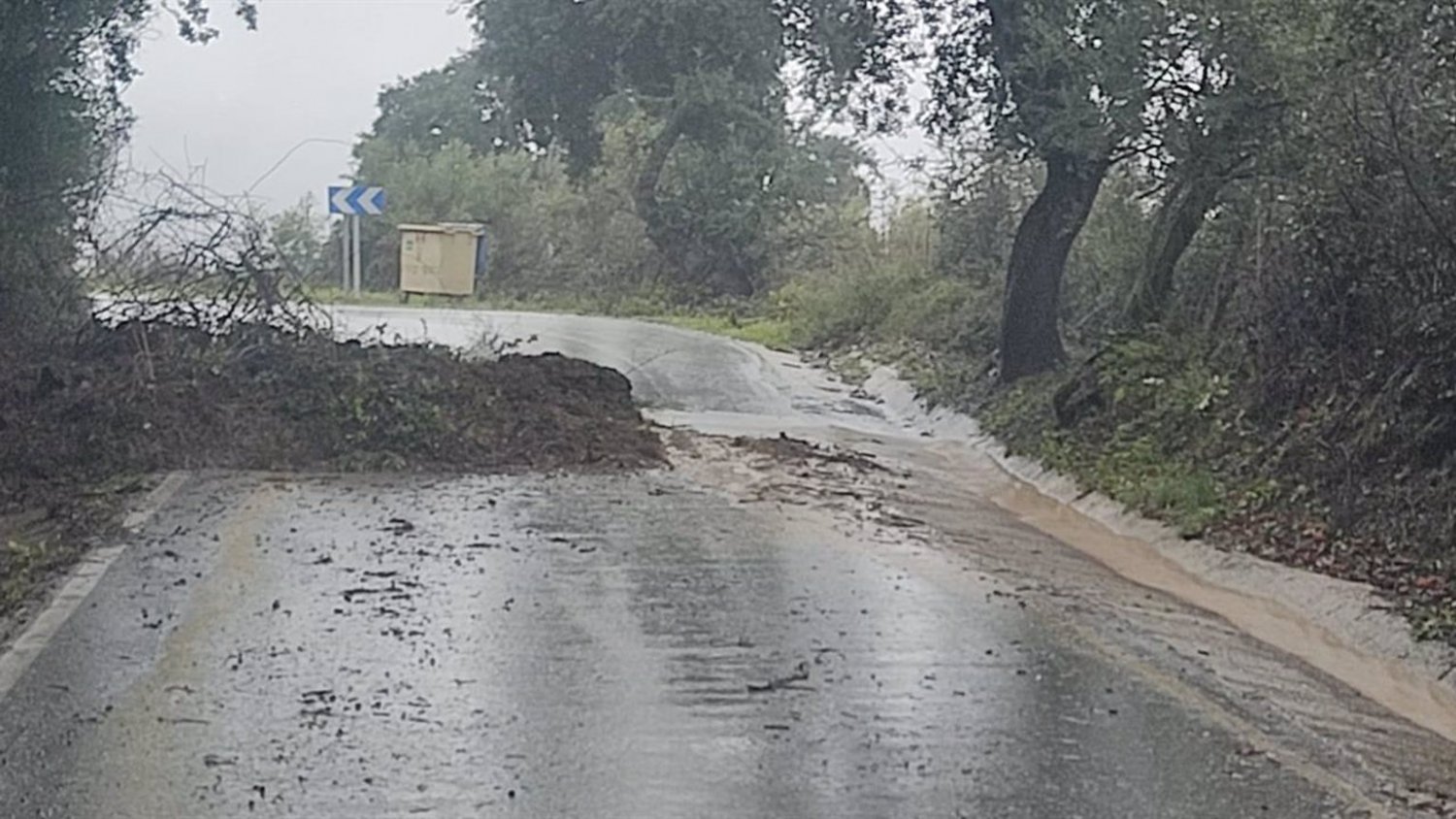 La lluvia y el granizo afectan a la circulación en varias carreteras de la Serranía de Ronda