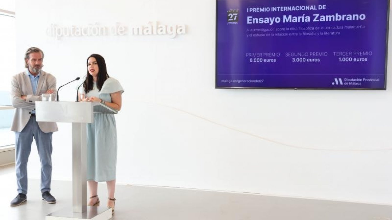 Diputación convoca el I Premio Internacional de Ensayo María Zambrano