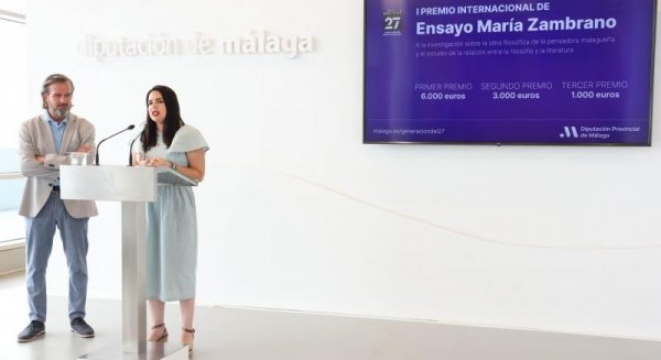 Diputación convoca el I Premio Internacional de Ensayo María Zambrano