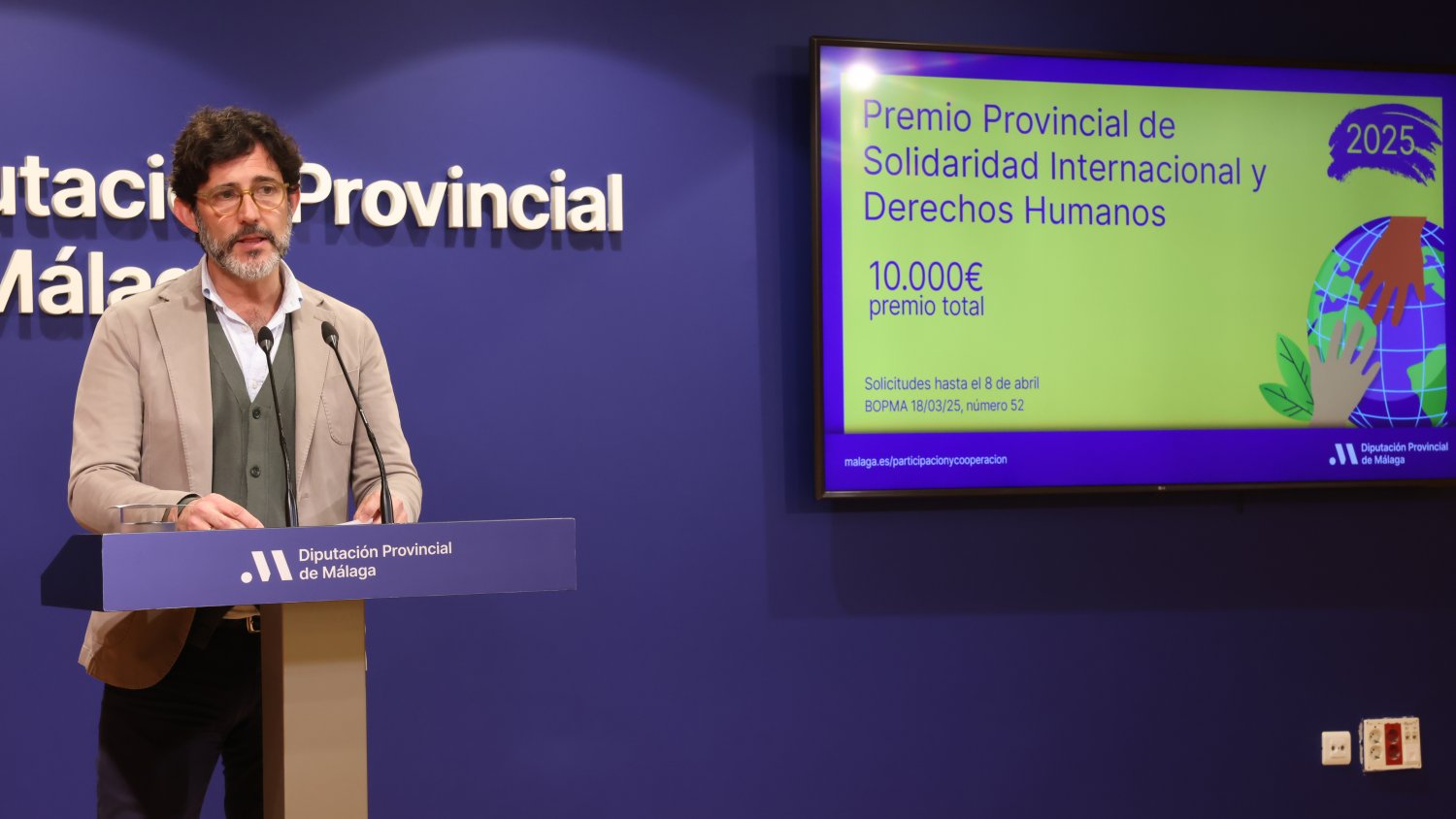 La Diputación publica la convocatoria 2025 del Premio Provincial de Solidaridad Internacional y Derechos Humanos dotado con 10.000 euros