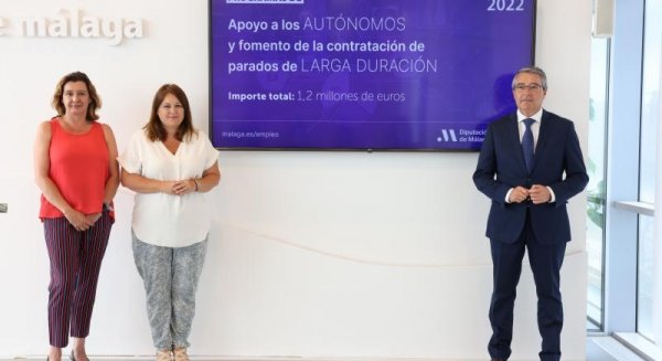 Diputación destina 1,2 millones de euros para apoyar a los autónomos y fomentar la contratación de parados