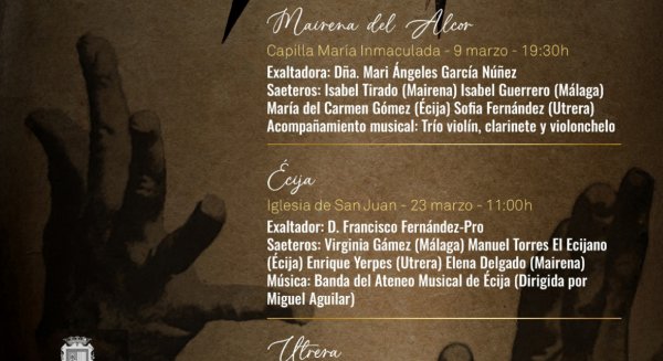 La Exaltación de la Saeta de Mairena, Écija, Utrera y Málaga se cierra el sábado en Vélez-Málaga