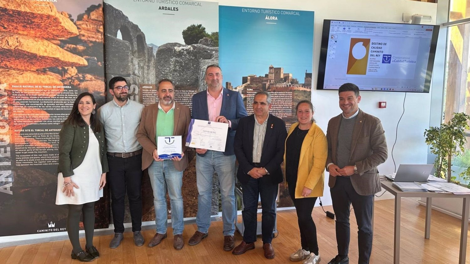 Establecimientos del Destino Caminito del Rey reciben el distintivo de Compromiso de Calidad Turística