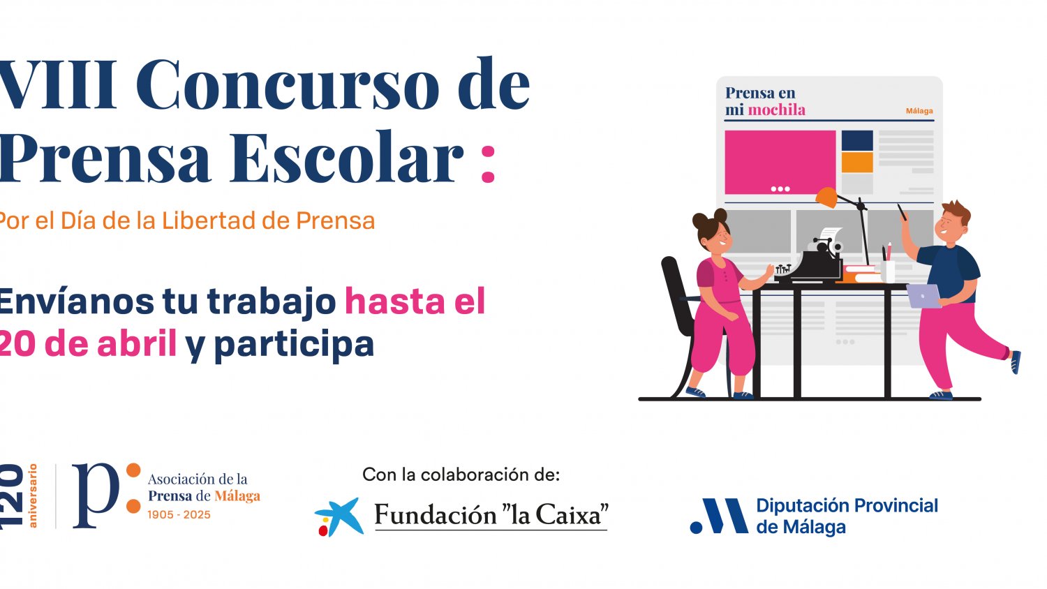 La Asociación de la Prensa convoca a los escolares malagueños a participar en su VIII Concurso de Prensa