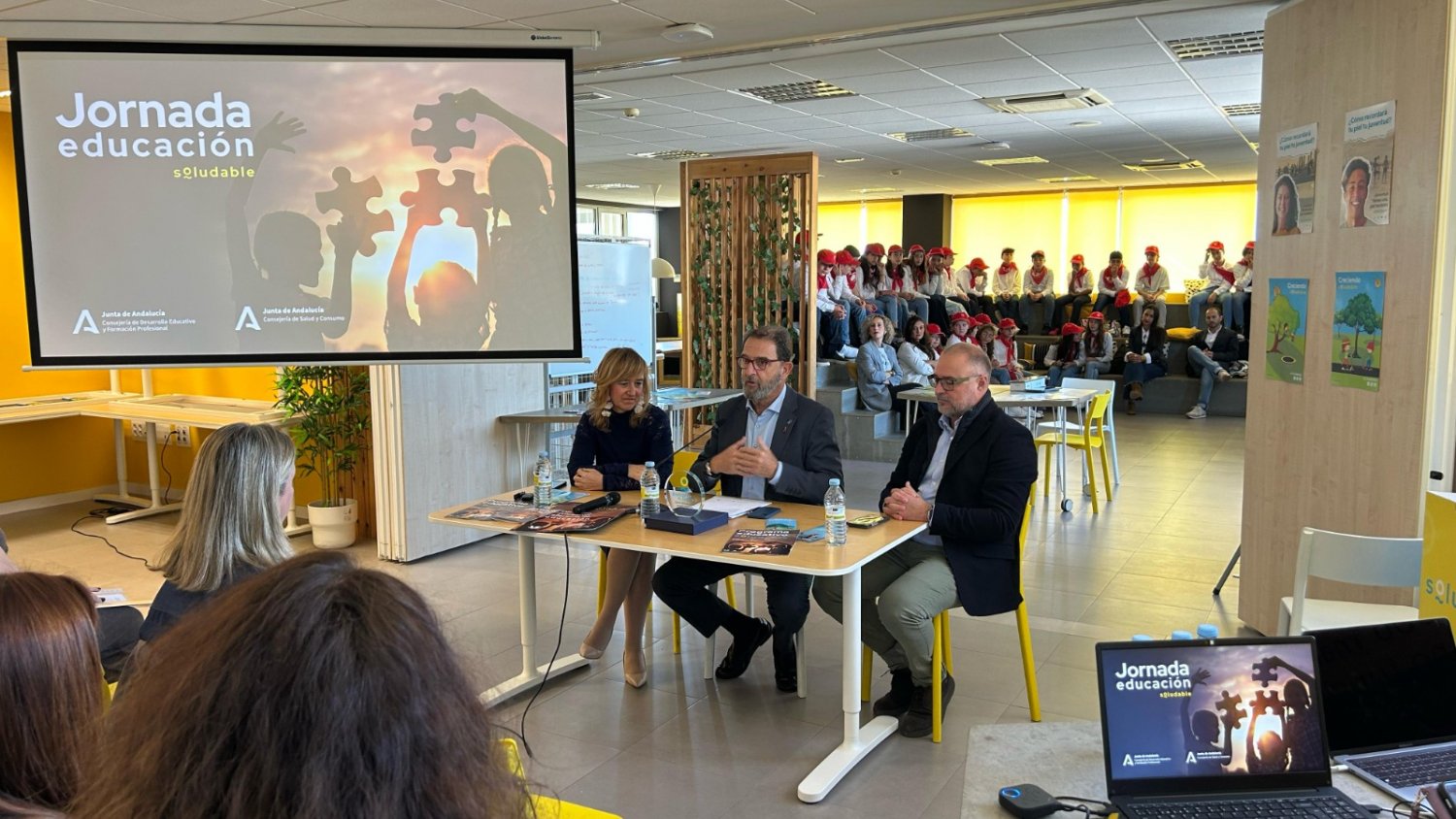 Las delegaciones territoriales de Desarrollo Educativo y Salud en Málaga presentan el Programa Educativo Soludable