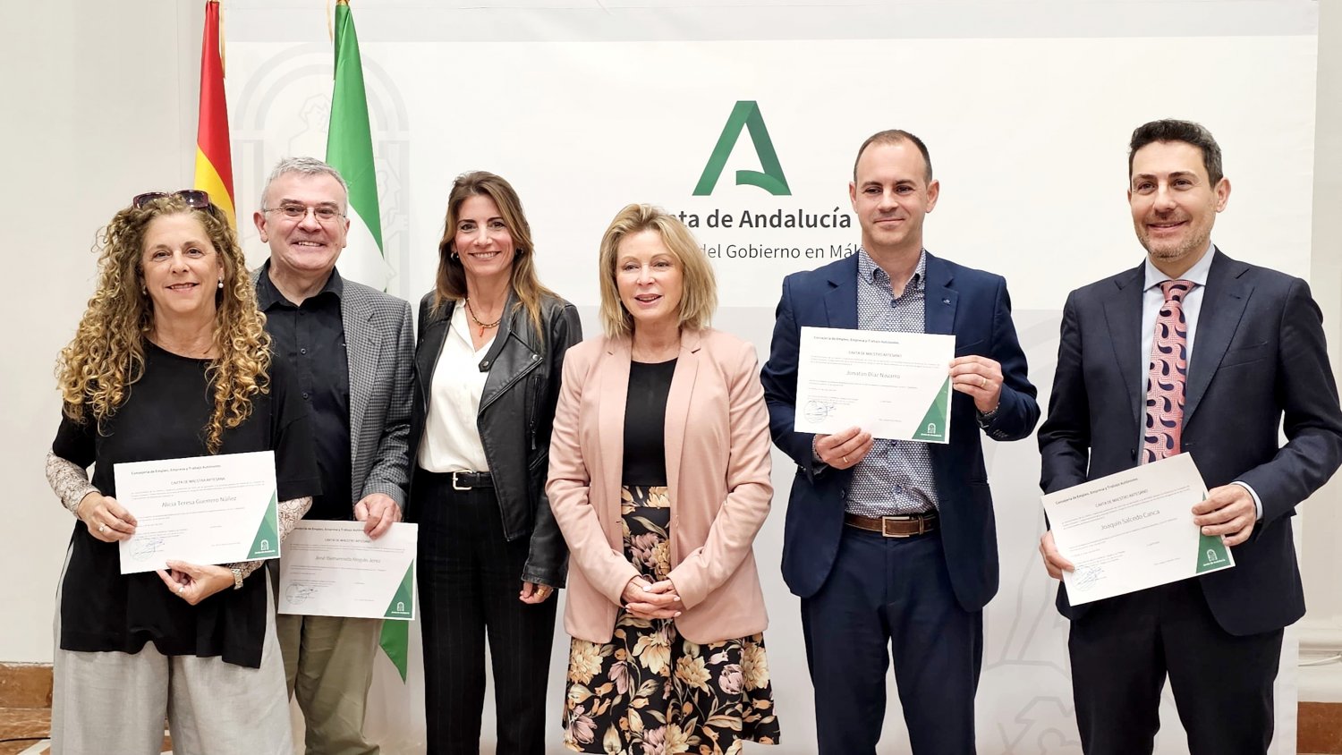 La provincia de Málaga incorpora a 4 nuevos Maestros Artesanos elevando el total a 8
