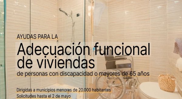 La Diputación destina 300.000 euros para adaptar viviendas de personas mayores de 65 años o con discapacidad