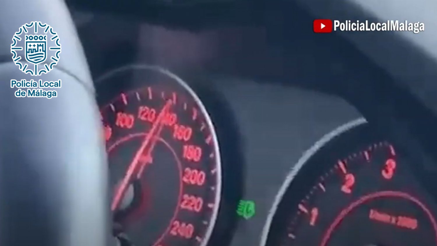 Identificado un conductor de 22 años grabado por el copiloto mientras circulaba a más de 140 kilómetros por hora en vía urbana