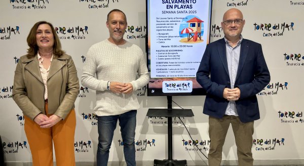 Presentado el nuevo dispositivo de vigilancia y socorrismo en playas para la Semana Santa de Vélez-Málaga