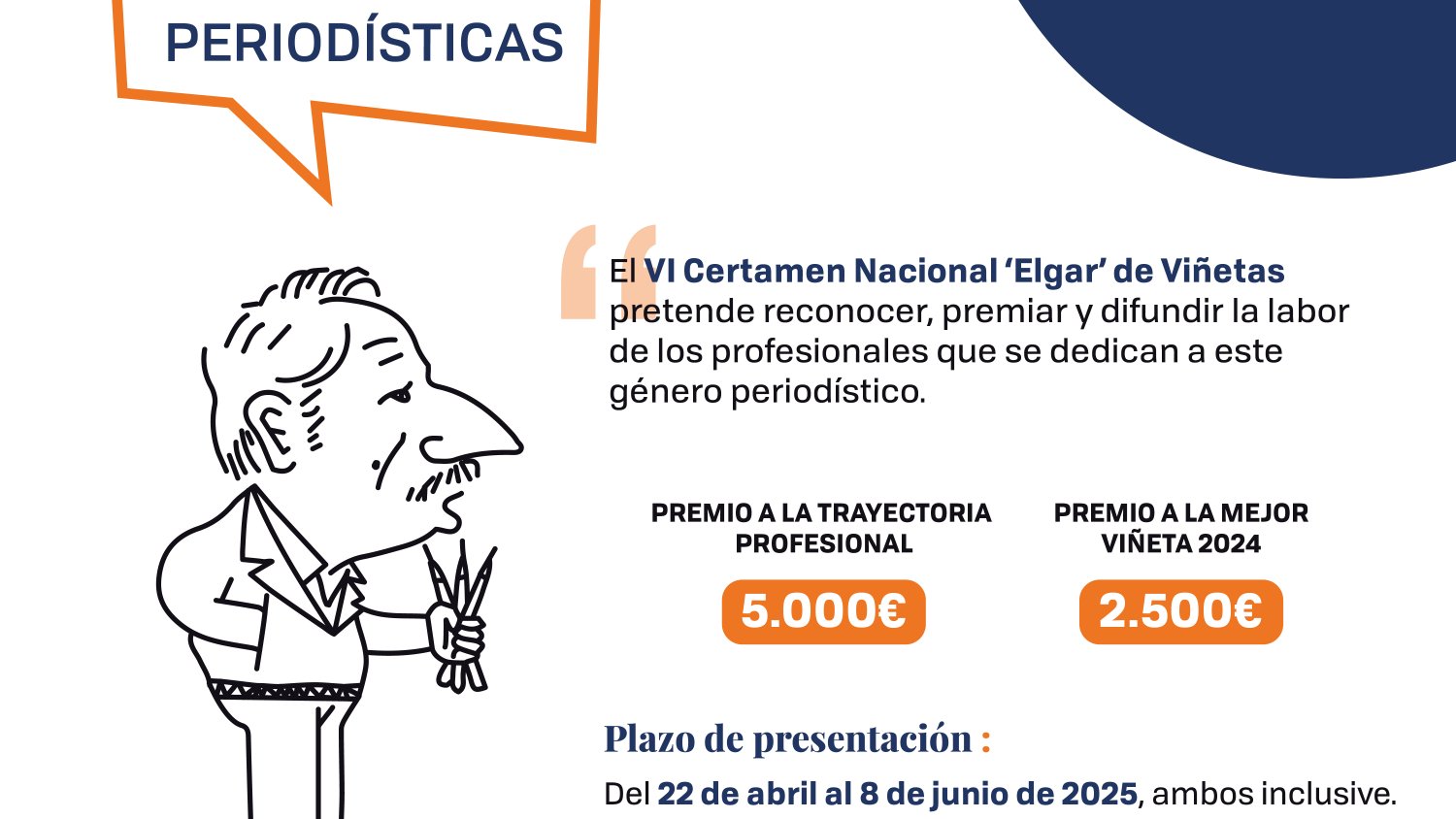 El Certamen Nacional 'Elgar' de Viñetas Periodísticas abre su 7ª convocatoria hasta el 8 de junio