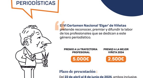 El Certamen Nacional 'Elgar' de Viñetas Periodísticas abre su 7ª convocatoria hasta el 8 de junio