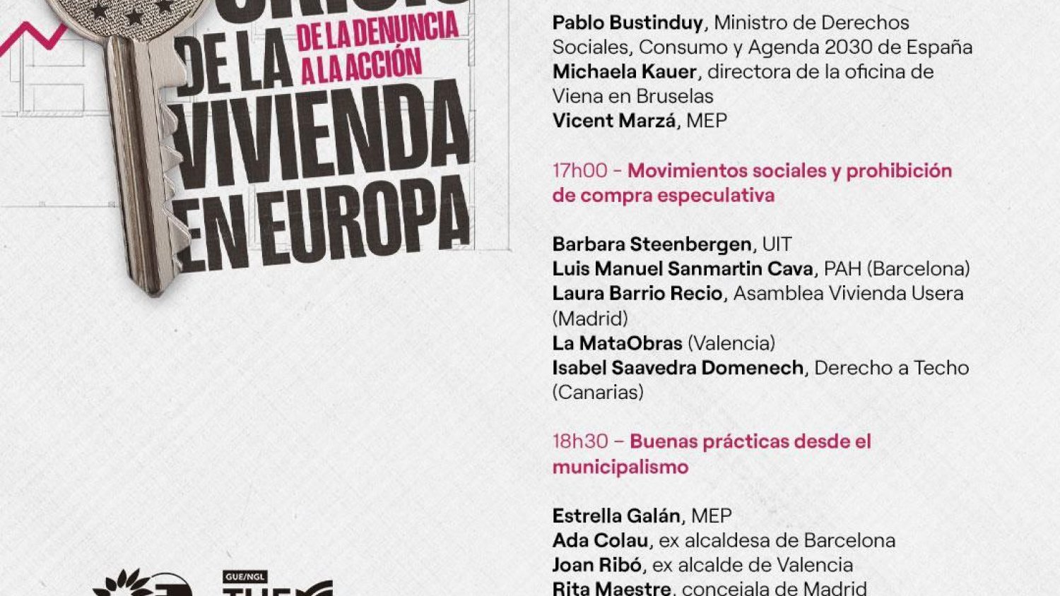 Morillas trasladará al Parlamento Europeo la 'crisis de vivienda que sufre Málaga' en un acto junto a Ada Colau y activistas por el derecho a la vivienda