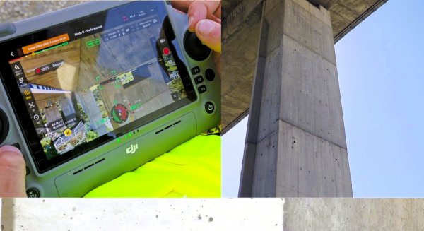La autopista de la Costa del Sol refuerza mediante drones la inspección técnica de sus principales viaductos