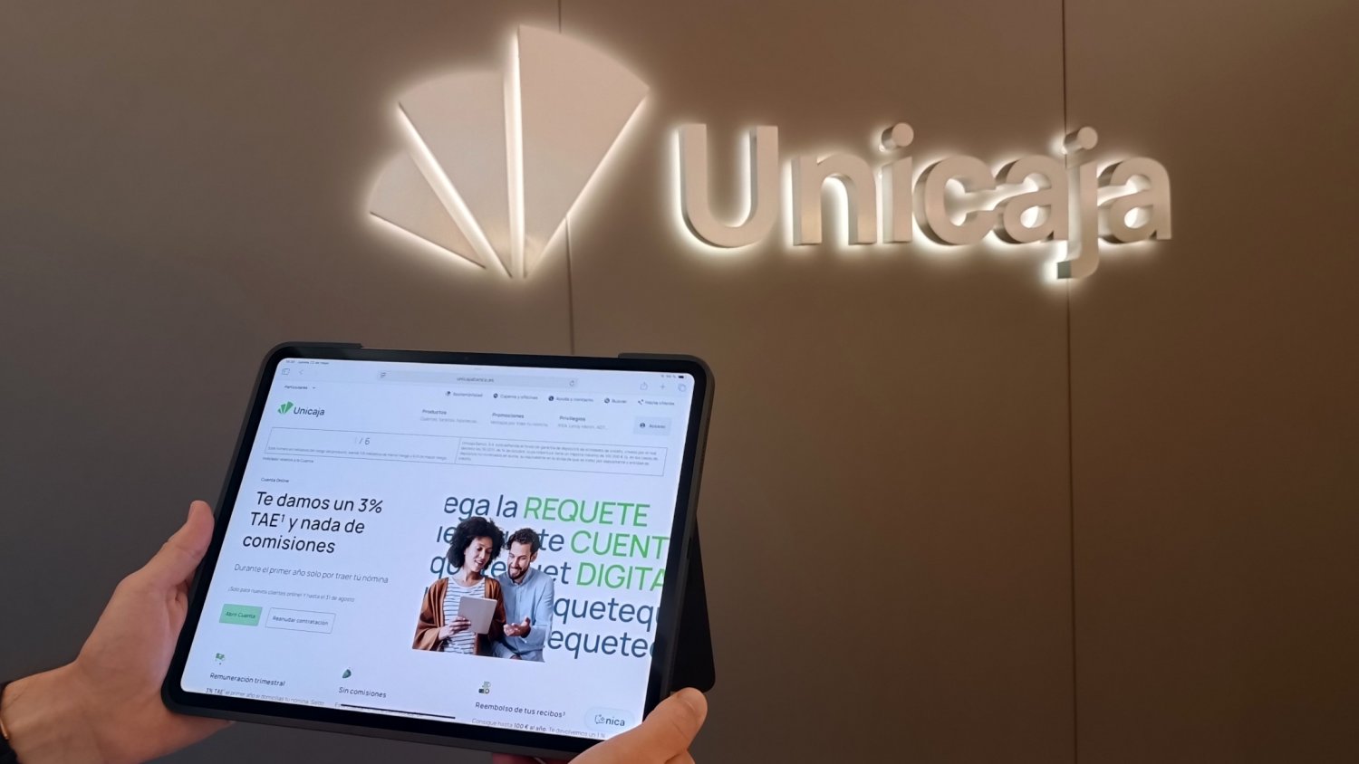 Unicaja lanza una cuenta online con hasta un 3% TAE el primer año para nuevos clientes
