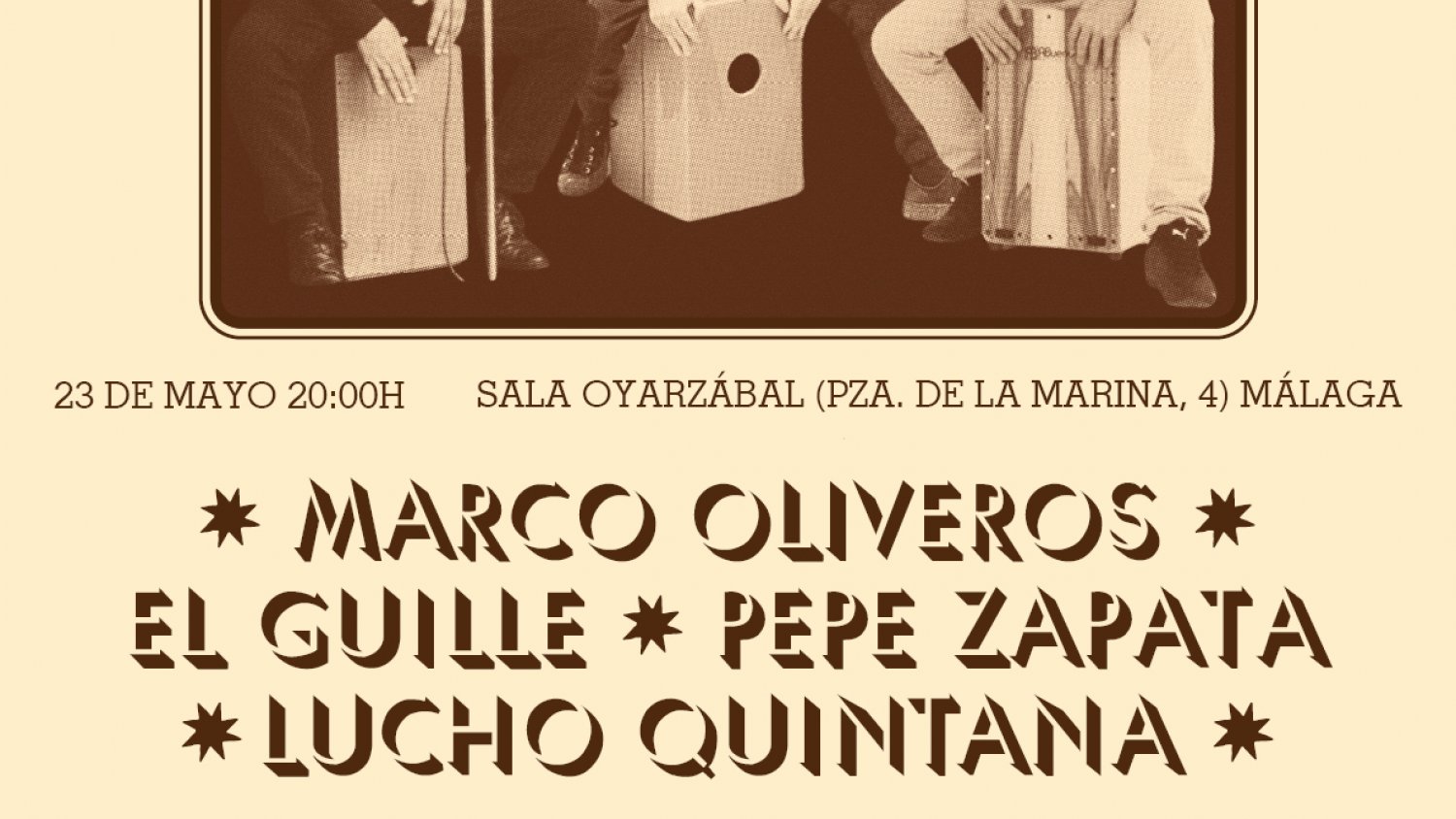 El cajón será el protagonista en el arranque de la IX Bienal de Arte Flamenco de Málaga con una cajoneada en la Plaza de la Merced