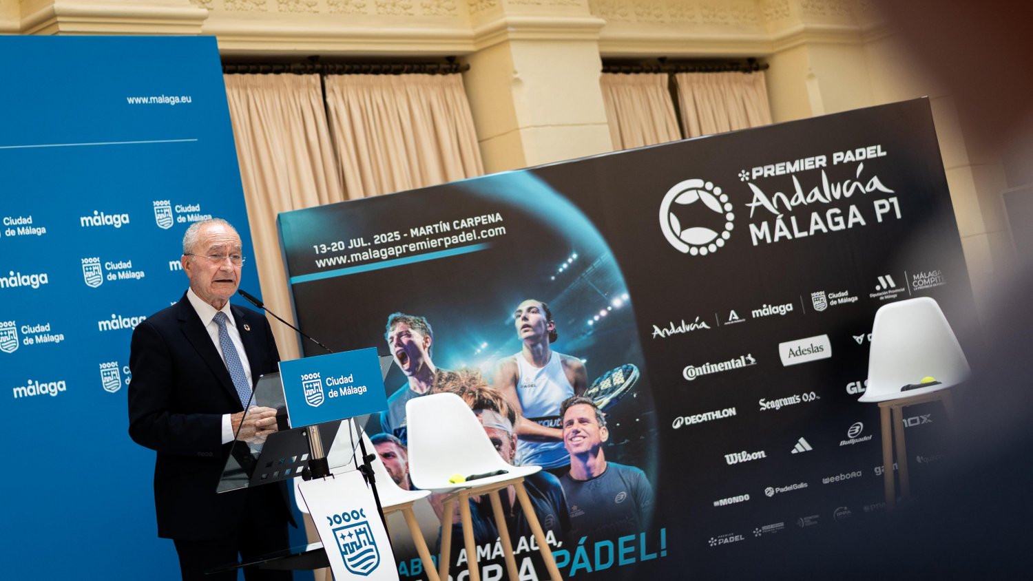 El Andalucía Málaga Premier Padel P1 presenta el torneo en el corazón de la ciudad