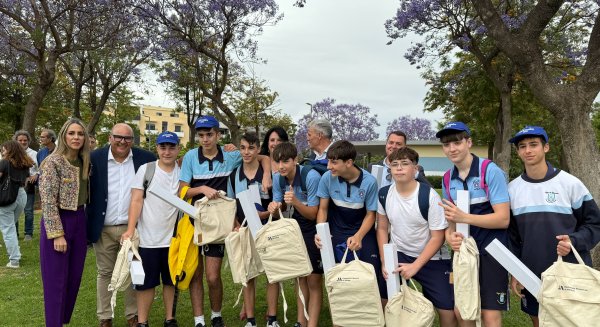 Unos 150 estudiantes participan en Vélez-Málaga en la celebración de la Semana de Europa organizada por la Diputación