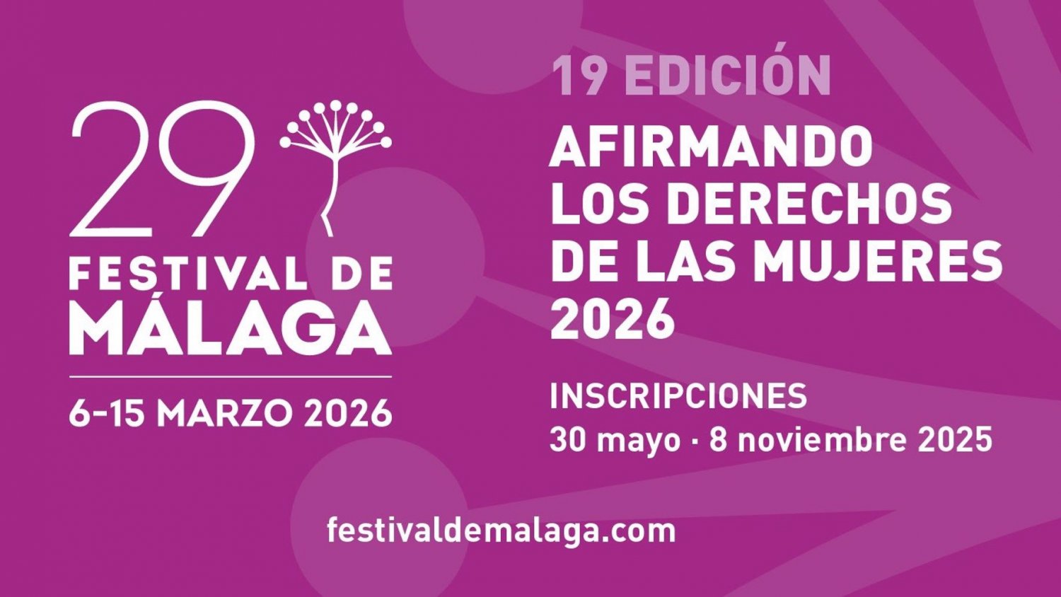 Abierta la inscripción para la sección 'Afirmando los derechos de las mujeres' del 29 Festival de Málaga