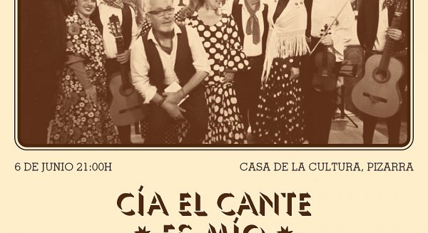 La compañía de teatro flamenco El Cante es Mío escenifica 'Los cafés cantantes' el 6 de junio en Pizarra