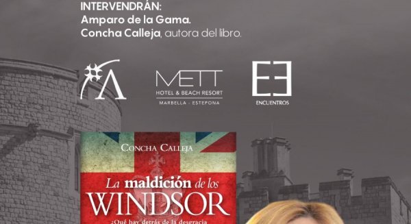 Concha Calleja presenta en Marbella La maldición de los Windsor, una mirada a la crisis de la Casa Real británica