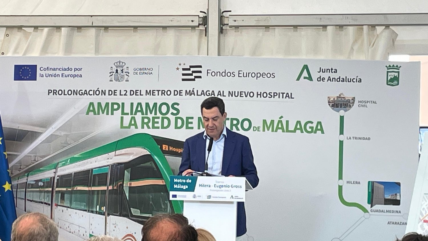 Moreno afirma que el nuevo hospital de Málaga será la mayor obra civil en Andalucía con una inversión de 700 millones
