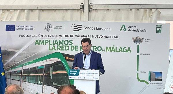 Moreno afirma que el nuevo hospital de Málaga será la mayor obra civil en Andalucía con una inversión de 700 millones