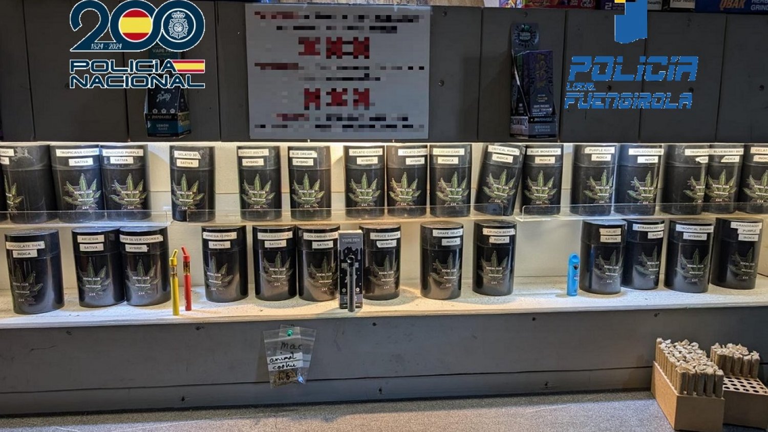 Desmantelado por tercera vez este año un club de cannabis en Fuengirola que operaba como punto de venta de droga