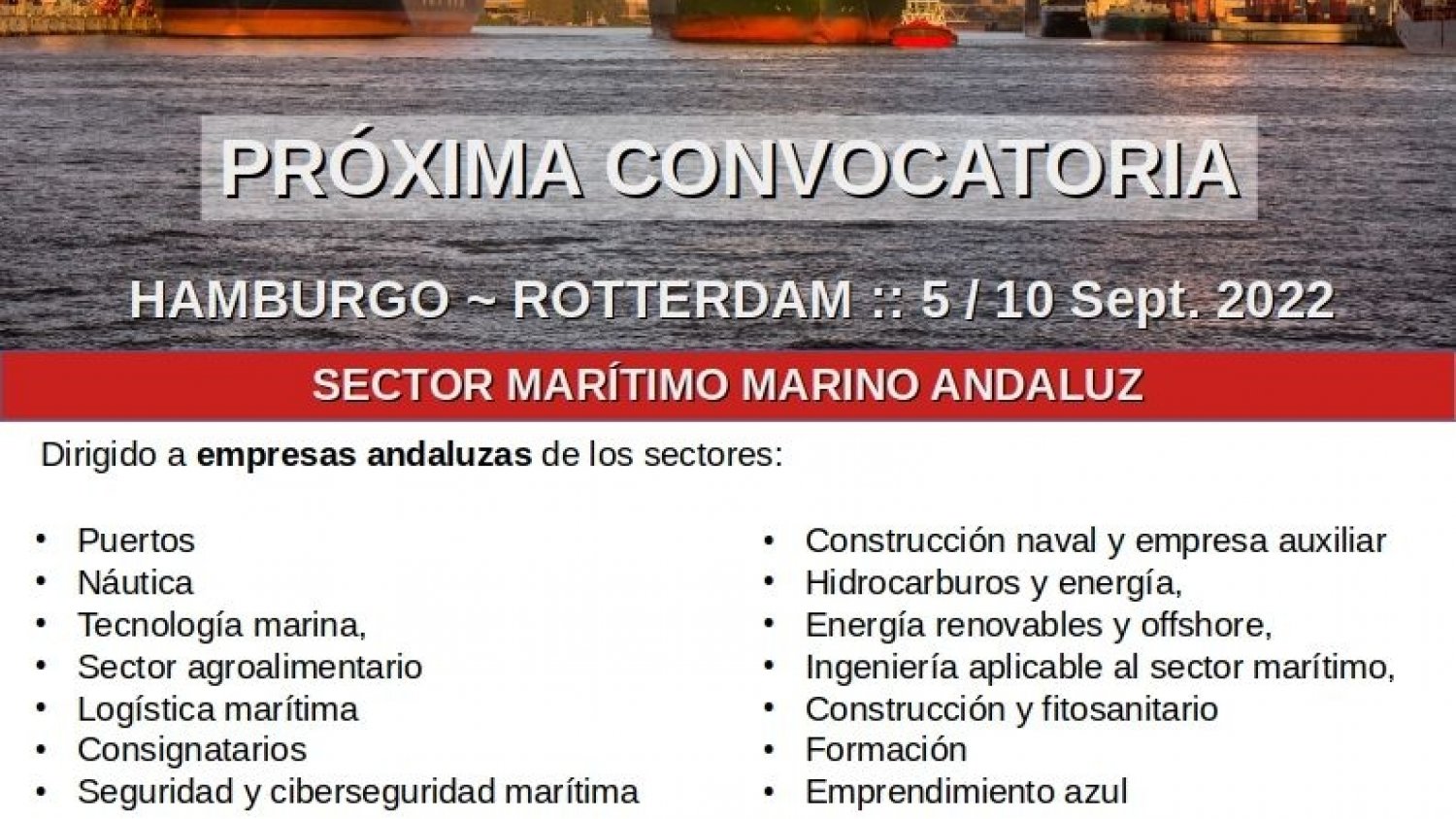 La Cámara de Comercio de Málaga y el CMMA lanzan una misión comercial a Hamburgo y Rotterdam