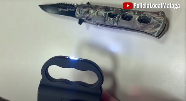Detenido en Málaga un delincuente por amenazas y lesiones causadas al propietario de un bar con una pistola eléctrica