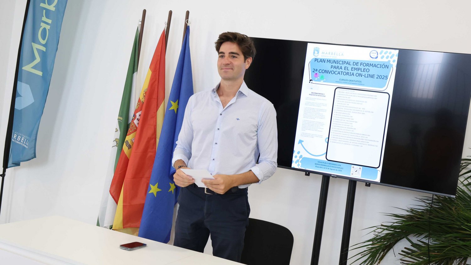 Marbella lanza la segunda convocatoria del Plan Municipal de Formación para el Empleo con 720 nuevas plazas gratuitas en la modalidad online