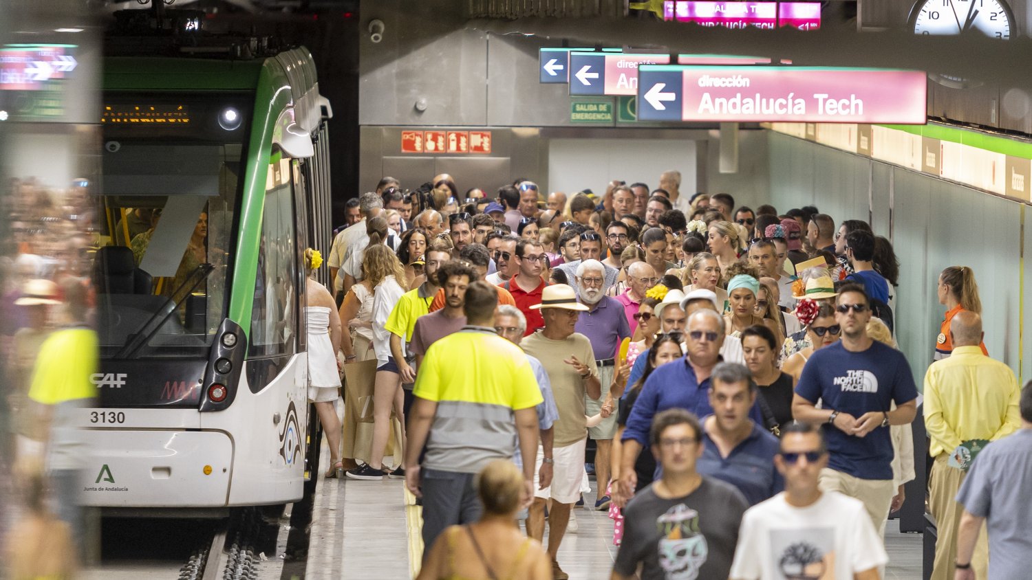 El Metro de Málaga estará operativo todos los días de Feria hasta las 1.30 horas de la madrugada