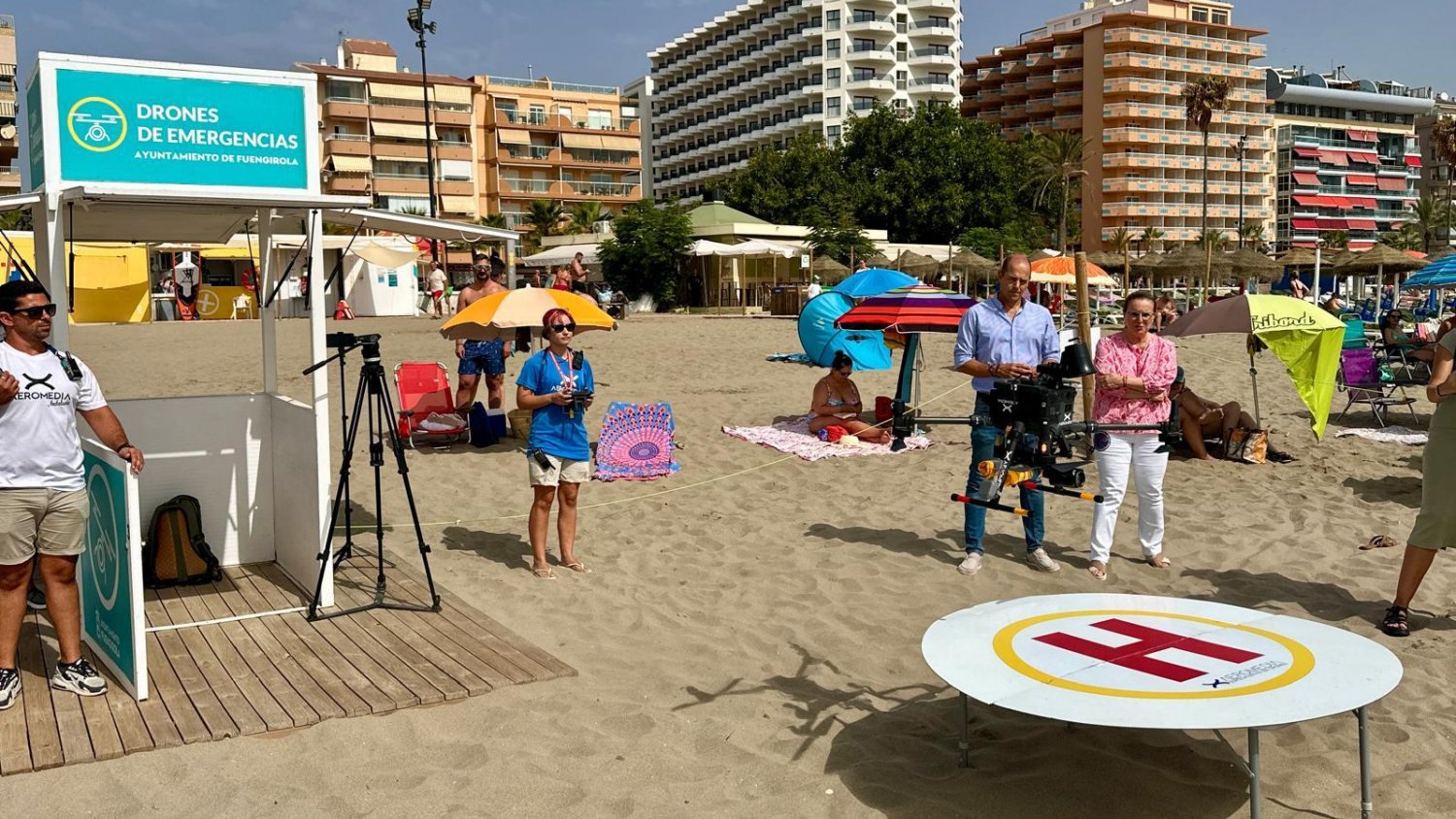 El servicio de aerovigilancia con drones de las playas de Fuengirola realizó seis misiones de rescate durante el pasado mes de julio