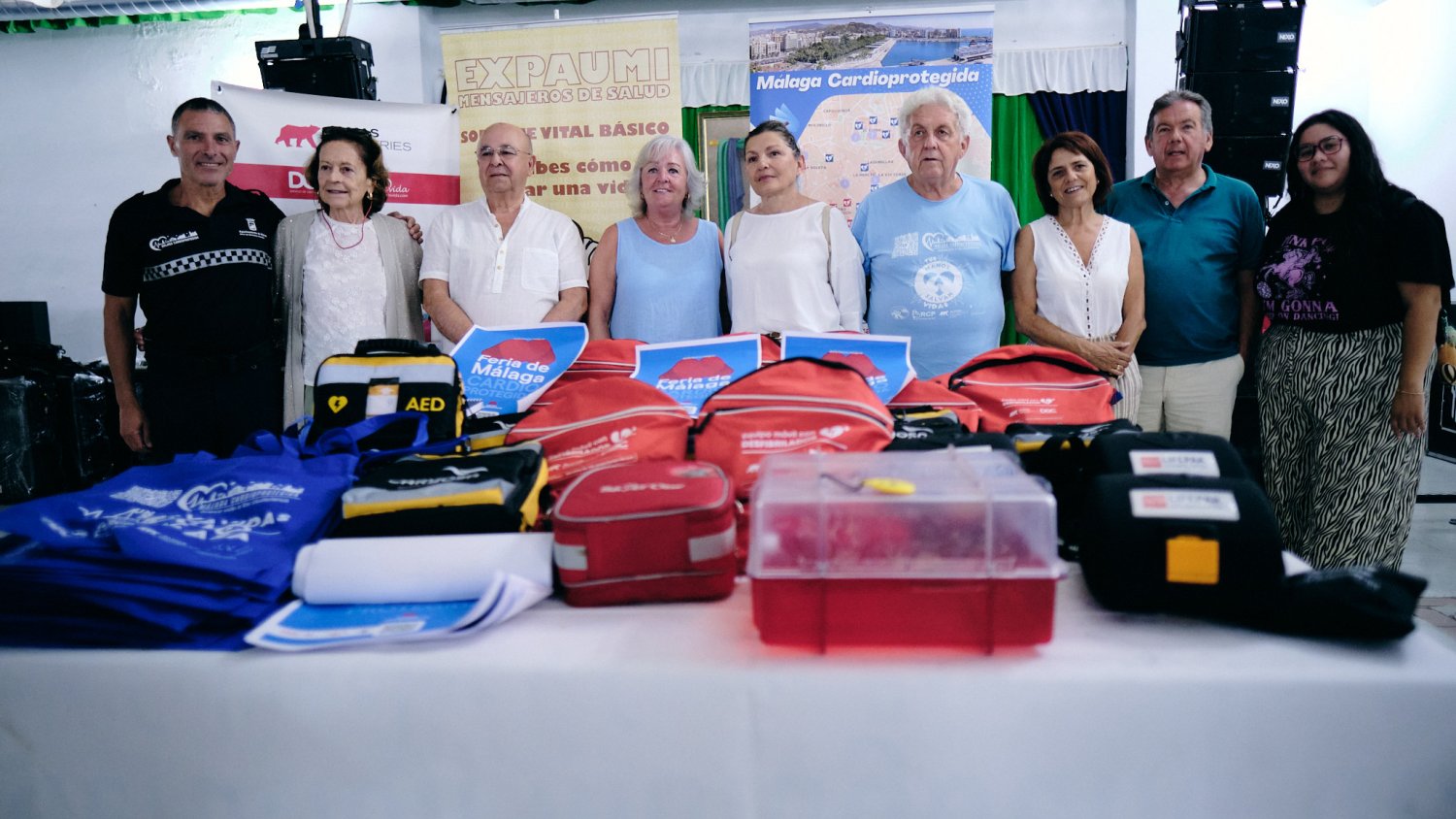 El Real de Cortijo de Torres volverá a ser un espacio cardioprotegido durante la Feria de Málaga con 23 desfibriladores ubicados en distintas casetas