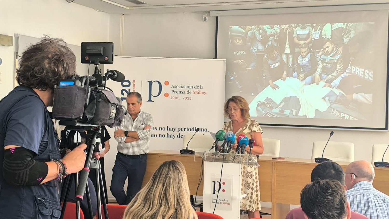 Periodistas de Málaga recuerdan a  los compañeros asesinados en Gaza  