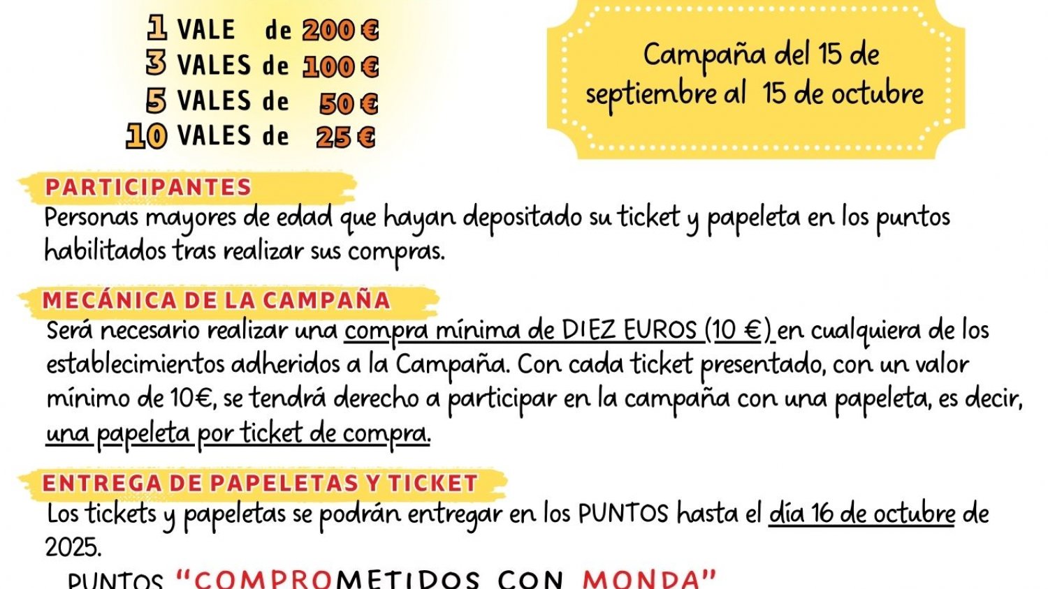 Monda Lanza la Campaña 'COMPROmetidos con MONDA' para Impulsar el Comercio Local