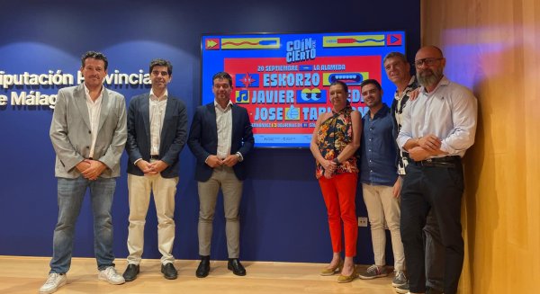La Diputación apoya el Coincierto, con Tabletom, Javier Ojeda, Eskorzo y El Jose, el 20 de septiembre en Coín