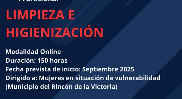 Bienestar Social impulsa un nuevo curso de `Limpieza e Higienización´ dirigido a mujeres desempleadas del municipio