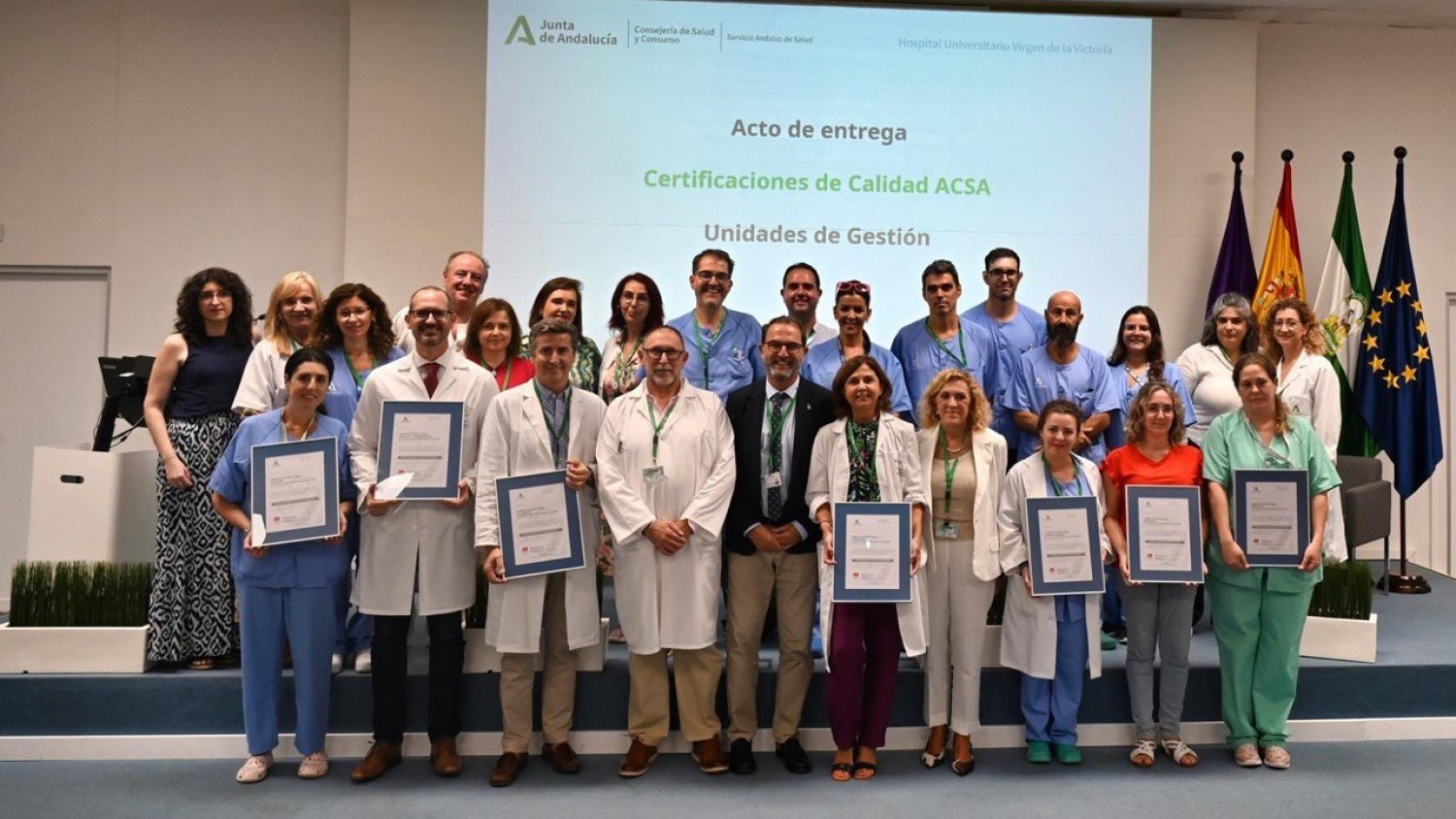 Más de la mitad de las unidades del Hospital Clínico de Málaga cuentan con certificado acreditativo de calidad ACSA 
