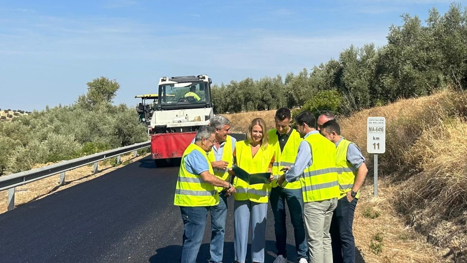 La Diputación invierte 452.000 euros en el arreglo de carreteras de Cuevas de San Marcos, Villanueva de Algaidas y Villanueva de Tapia