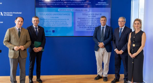 La Diputación facilita el primer contrato laboral a un centenar de titulados universitarios y de FP con una inversión de 1,7 millones