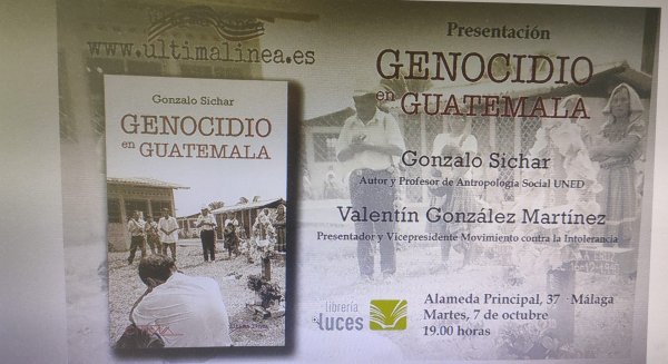 Gonzalo Sichar presenta su libro sobre el genocidio en Guatemala coincidiendo con el 30 aniversario de la última masacre del Ejército