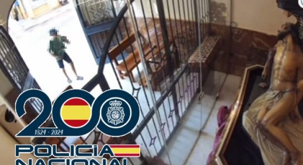 Detenido un hombre que forzó la caja de limosnas de una capilla en Málaga