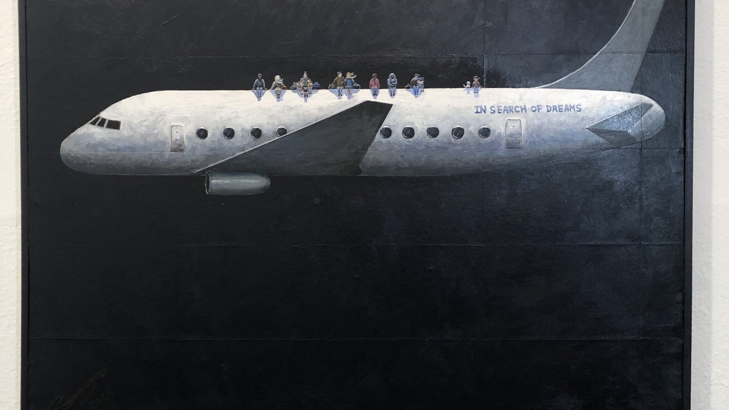 Pedro Luis Calvo Casermeiro, ganador del XV Premio de Pintura Evaristo Guerra por su obra 'In search of dreams'